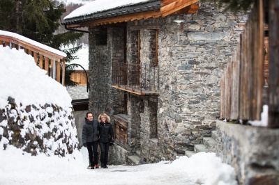 Balade village sous la neige