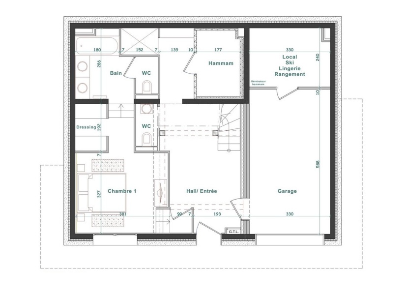 Chalet individuel - proche des pistes - Photo N°23