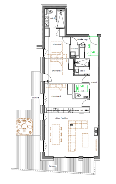Les Chalets Alpins   Appartement neuf 4 pièces - Photo N°8